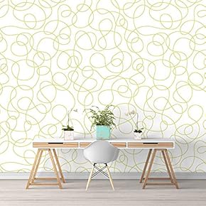 Wall Murals for Bedroom Abstract Geometric Lines Removable Wallpaper Peel and Stick Wall Stickers - 66x96 inches