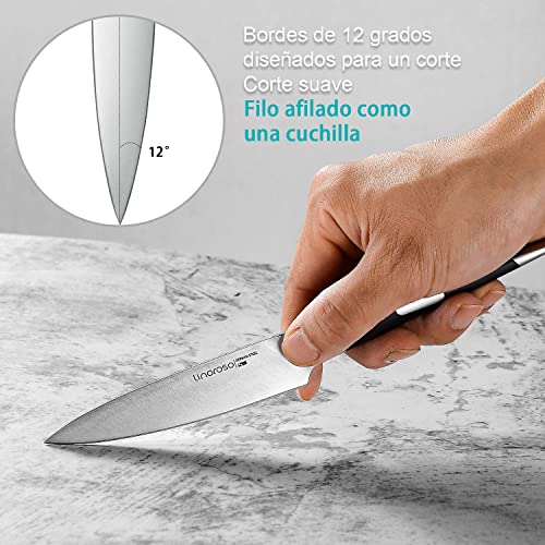 Linoroso Paring Knife Fruit Knife Ultra Sharp Small Kitchen Knife 4.5