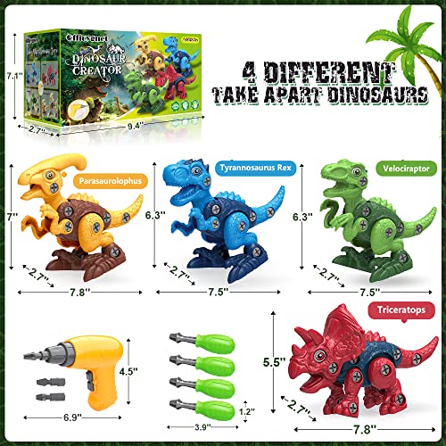 Dinosaur Toys for 3, 4, 5, 6, 7 Year Old Boys, Take Apart Toys with