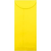 JAM PAPER #12 Policy Business Colored Envelopes - 4 3/4 x 11 - Yellow Recycled - 50/Pack