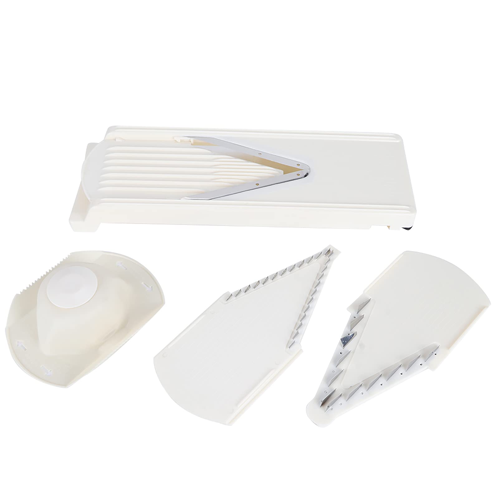 Slicing Tool Kitchenware, Stainless Steel Vegetable Slicer Cutter Chopper Grater Large Frame Slicing Cutter with Hand Protector for Cutting Fruits and Vegetables Home Kitchens