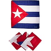 Beauty Town 3 Pcs Face Flag Bandana Handkerchiefs 100% Cotton Print Multipurpose Head Wrap Scarf