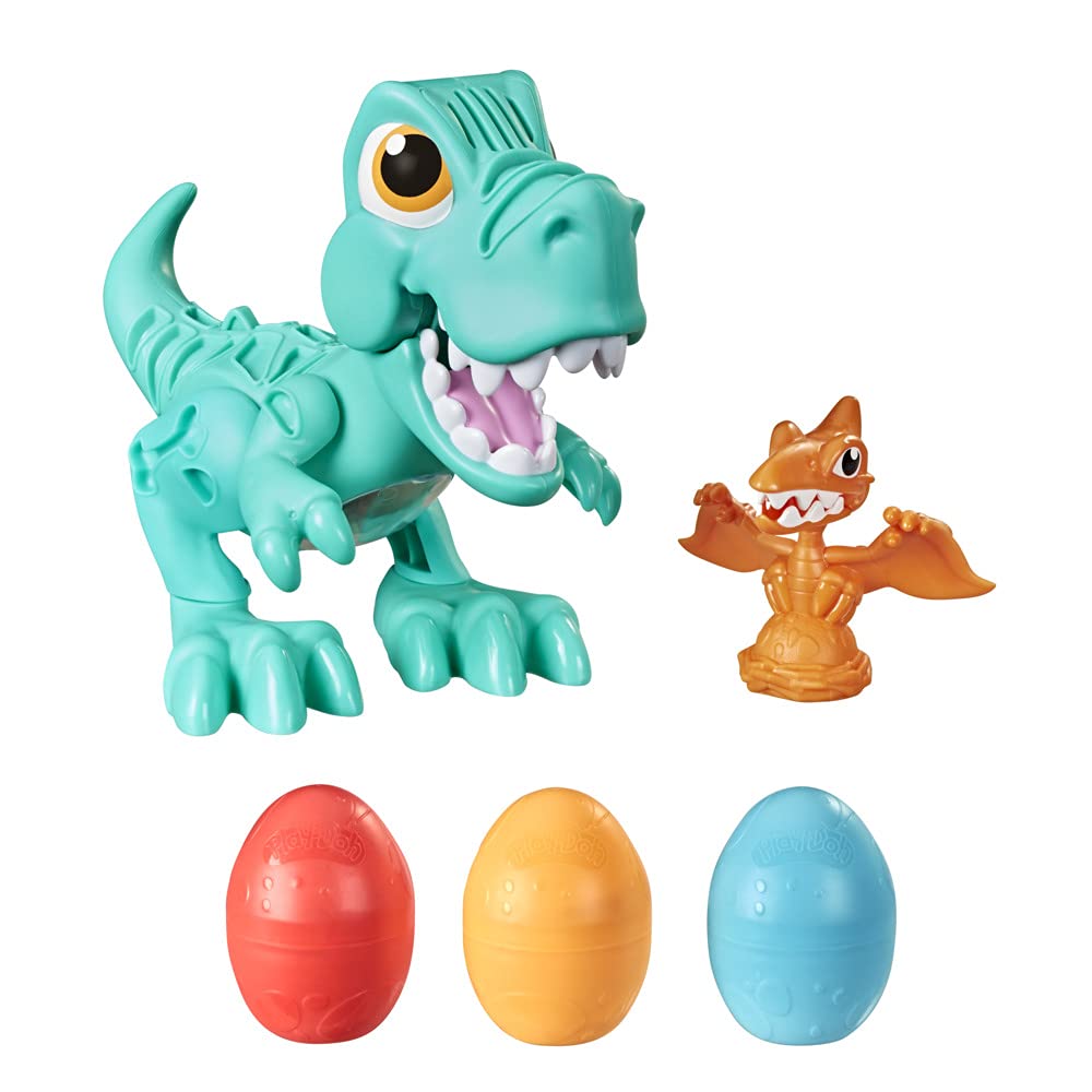 Play-Doh Dino Crew Gluttonous Tyrannosaurus, Toy for Children from 3 Years with Funny Dinosaur Sounds, Multi Colour