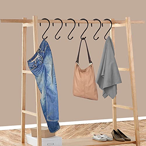 Dreecy 6 Inch Solid Large S Hooks for Hanging Clothes Plants Tools