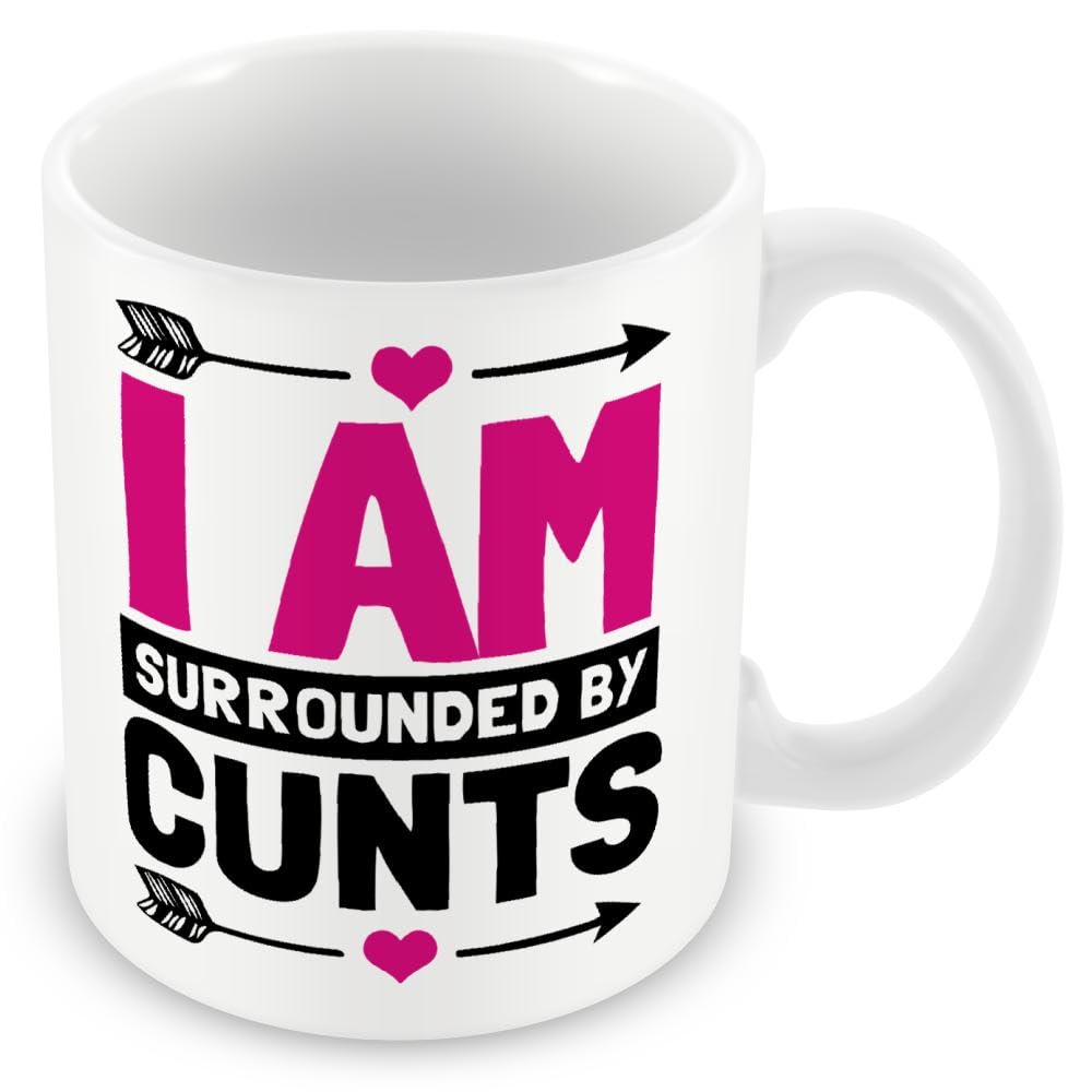 MUGGZ I Am Surrounded by C*NTS Mug – Funny Gift for Work/Friends