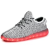 Joansam 7 Colors LED Luminous Unisex Sneakers Men & Women USB Charging Light Colorful Glowing Leisure Flashing Shoes Sprot Shoes JSSG07-38