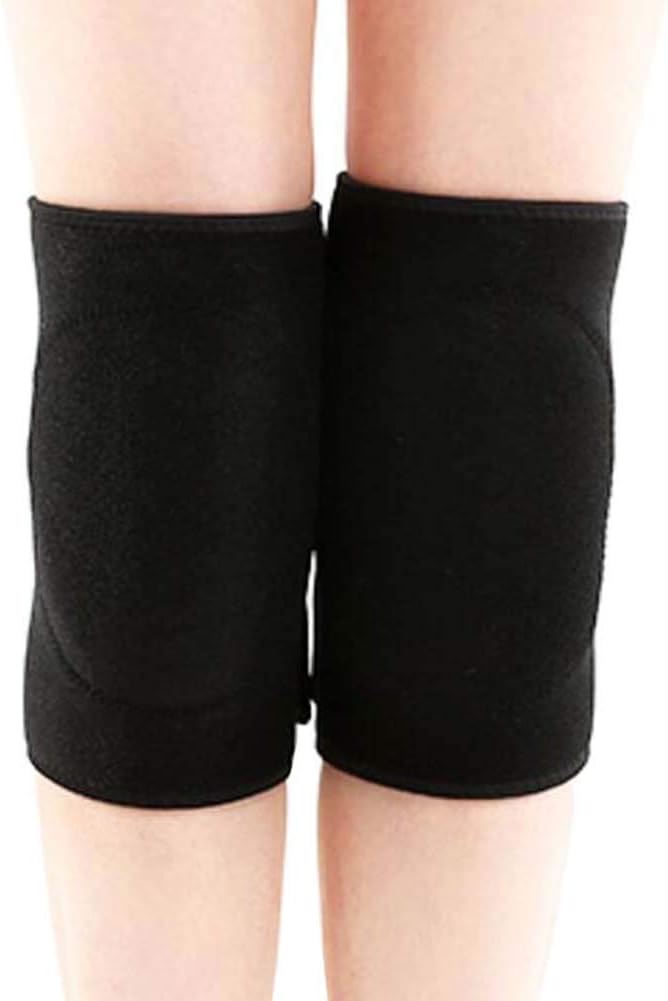 Winter Thickening One Pair Knee Sleeve Pad Support Protector Yoga/Dance/Exercise Fitness Protective Joint Non-Slip Breathable Adjustable Knee Pads Knee Sleeve knee Braces Protection(Black)