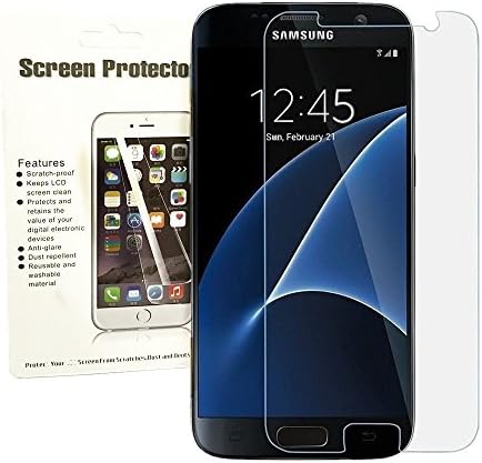 Galaxy S7 0.1mm Glass Screen Protector [2-Pack] Abcalet Ultra HD Premium Shield Tempered Glass,Plexiglass [ Anti-Bubble][Anti-Scratch] Screen Protector for Samsung Galaxy S7
