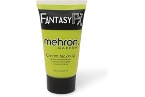 Mehron Makeup Fantasy FX Cream Makeup | Water Based | Halloween | Ogre Green Face & Body Paint For Adults 1 fl oz (30ml) (OGRE GREEN)