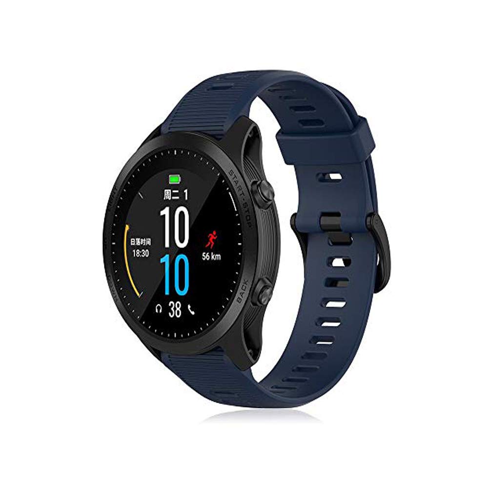 Buwico Strap for Garmin Forerunner 945 Forerunner 935, Silicone Watchband Replacement Band Sports Bracelet for Garmin Forerunner 945 Forerunner 935 (Navy)