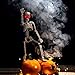 proxracer 36'' Halloween Skeleton Life Size, Sound Activated with Illuminated Eye for Halloween Prop Graveyard Decorations