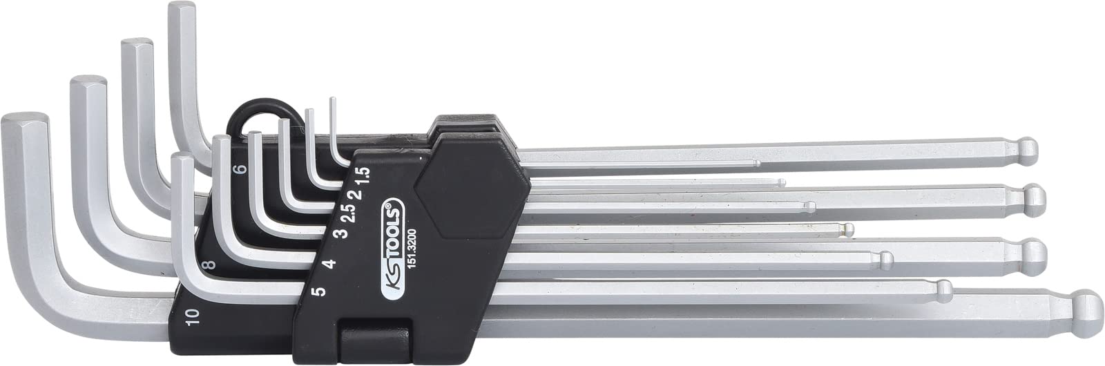 KS Tools 151.3200 1.5-10mm Classic Key Wrench Set Hex/Ball Ended (9 Pieces)