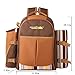 apollo walker Picnic Backpack Bag for 4 Person with Cooler Compartment, Detachable Bottle/Wine Holder, Fleece Blanket(45