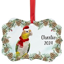 Standing Caique Parrot Christmas Ornament 2024