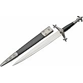 SZCO Supplies Fleur Medieval Dagger Sword, 9-Inch, Black