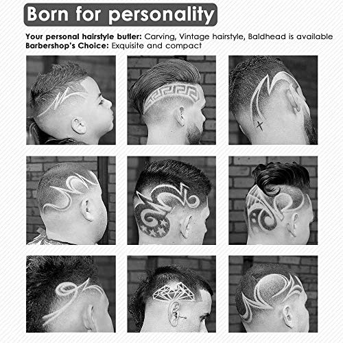 Faraone4w Professional Hair Trimmer for Men, Relief Carving Wireless T-Blade Trimmer with 4 Comb,Professional USB Hair Clipper, Mens Beard Trimmer, Rechargeable Professional Hair Trimmer