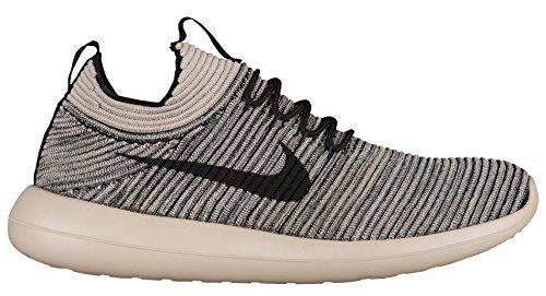 NIKE Mens Roshe Two Flyknit V2 String/Black/Light Charcoal Nylon Running Shoes 12 M US
