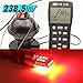 Syneticusa 1157 Red Flashing Strobe Blinking Rear Alert Safety Brake Tail Stop High Power LED Light Bulbs
