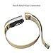 Fitbit Charge 2 Bands Metal, Akale Milanese Loop Stainless Steel Bracelet Smart Watch Strap with Unique Magnet Lock for Fitbit Charge 2 Replacement Wristbands Large Small Gold