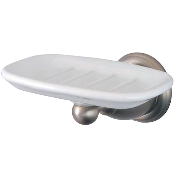 KINGSTON BRASS BA1755SN HERITAGE SOAP DISH, 5-1/2-INCH, BRUSHED...