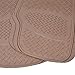 Motor Trend HD FlexTough Rubber Floor Mats for Car Truck SUV & Van - 100% Odorless & Super Heavy Duty (Beige)