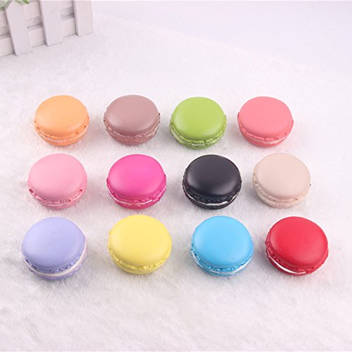ToiM Simulated Crafts Fake Food High Simulated Dessert Great Imitation Artificial Dummy French Macaroon Fake Macaron (12-pack) (5 cm)
