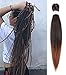 ROSDINA Pre-stretched Braiding Hair - 26 Inch 8 Packs Ombre Brown Super Long Braiding Hair For Twist or Box Braids, Yaki Texture Hot Water Setting Synthetic Braiding Hair Extensions (26 Inch, T30-8P)