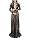 Saslax Women's Off Shoulder Ruffle Sleeve Lace Maternity Gown Maxi Photography Dress