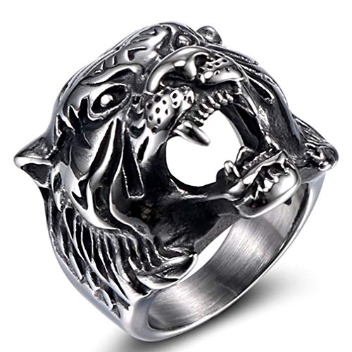 SAINTHERO Men's 316L Stainless Steel Ring Band