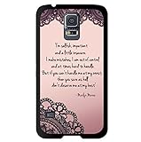 Season.C Marilyn Monroe Quote Selfish Snap On Hard Back Case Cover for Samsung Galaxy S5 i9600