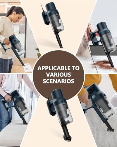SINCHER Corded Stick Vacuum Cleaner, 21KPa Lightweight Vacuum with Powerful Suction, 6-in-1 Handheld Vacuum with HEPA Filter for Hard Floors, Pet Hair, Carpet, Tile, Home Cleaning Solution