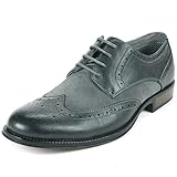 Alpine Swiss Zurich Mens Wing Tip Oxfords Two Tone Brogue Medallion Gray 12 M US