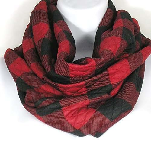 Amazon.com: Red and Black Plaid Scarves Buffalo Check ...