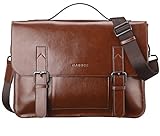 Banuce Vintage Pu Leather Tote Briefcase Shoulder Messenger Bag