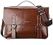 Banuce Vintage Pu Leather Tote Briefcase Shoulder Messenger Bag