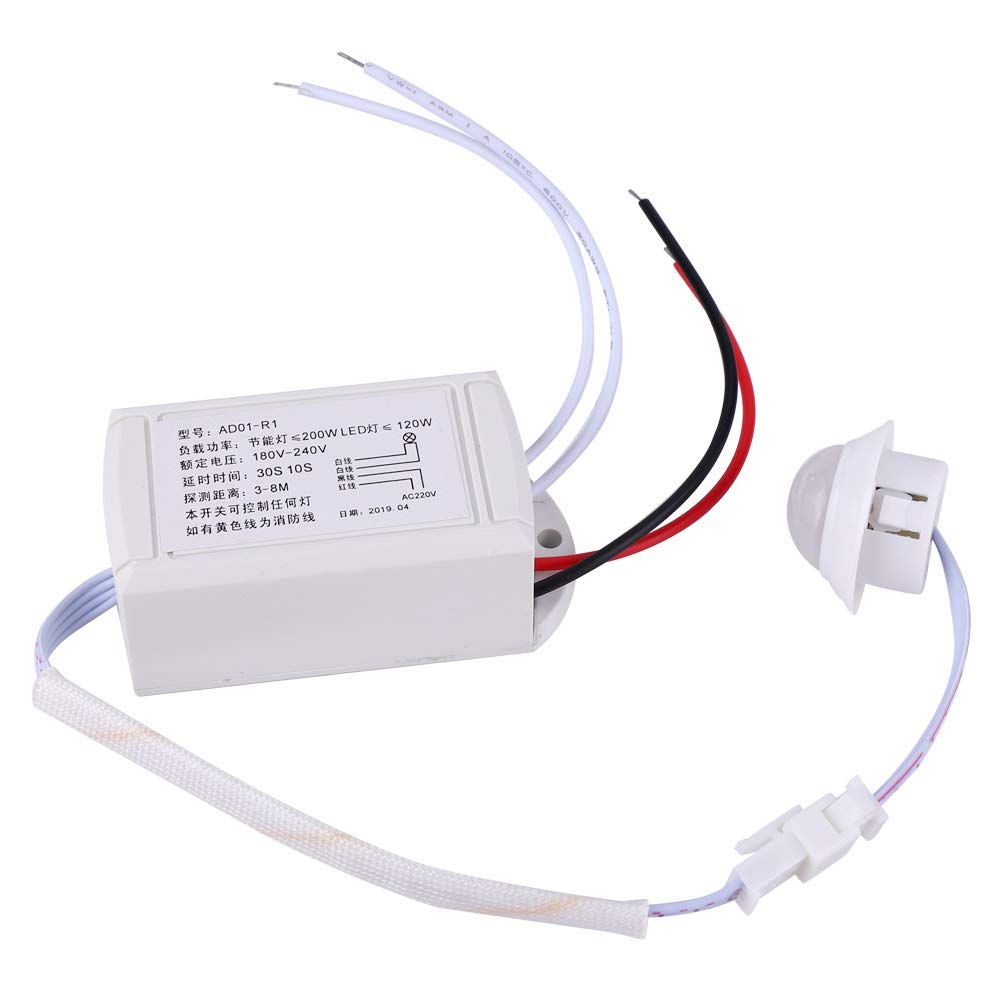 180V-240V Sensor Switch，Infrared Sensing Light Control Motion Sensor Switch Motion Detector Switch IR Infrared Sensor for Bulb LED Lamp