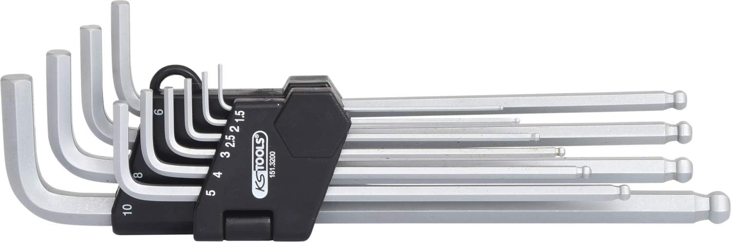 KS Tools 151.3200 1.5-10mm Classic Key Wrench Set Hex/Ball Ended (9 Pieces)