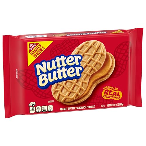 NUTTER BUTTER PEANUT BUTTER SANDWICH COOKIES, FAMILY SIZE, 16 OZ
