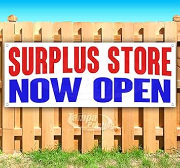 Amazon Com Surplus Store Now Open 13 Oz Heavy Duty Vinyl Banner