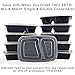 Home Amenity 10-Pack 2 Compartment Food Containers w/Lids - Microwave, Dishwasher and Freezer Safe. Stackable, Reusable, BPA Free Plastic Lunch Box. Airtight Meal Prep Storage, Portion Control (23oz)