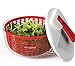 Vremi Large Salad Spinner - 6.3 Quart Capacity BPA Free Lettuce Vegetable Dryer with Lid and Colander Basket Insert - White Red Plastic 6 Liter Salad Spinner with Easy Spin Collapsible Locking Handle