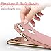 LOHASIC for iPhone Xs Case, Slim Luxury Pink PU Leather Anti-Slip Grip Scratch Resistant Pretty Cover Girly Cases - Rose Gold