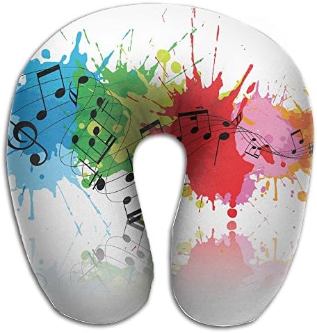 Musical Note Music Washable Cover Neck Pillow Travelmate Memory Foam U-SHAPE For Travelrest Everyone