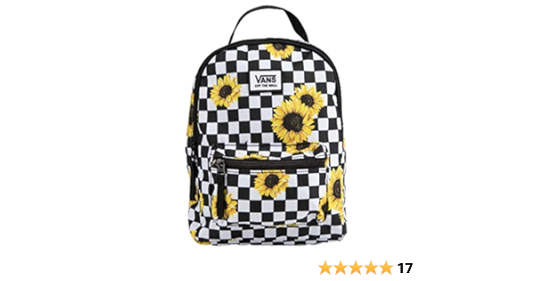 vans sunflower checkered mini backpack