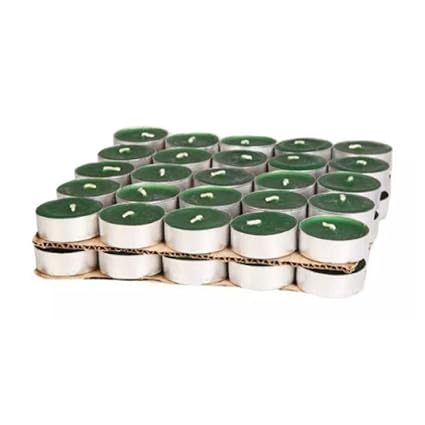 BDS Creations MDT0039 Scented SHOKELESS Green Tea Light Candles Pack of 50PCS