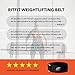 RitFit Weight Lifting Belt - Squat, Crossfit, Olympic Lifting - for Men and Women - 4 Inch Black- Firm & Comfortable Lumbar Support with Back Injury Protection (MNEW(30