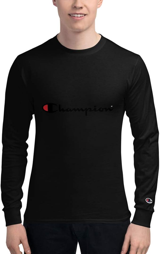 Men's Black Champion Long Sleeve Shirt | Amazon.com