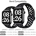 EXCHAR Sport Band Compatible with Apple Watch Band 44mm 42mm Breathable Soft Silicone Replacement Wristband Women and Man for iWatch Series 5 4 3 2 1 Nike+ All Various Styles M/L Black-Grey