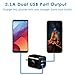 LOOGGO USB Wall Charger, 2-Pack Home Travel Dual USB 2.1AMP Wall Charger Plug Power Adapter Charger Block Cube for iPhone X/8/7/6 Plus, iPad, Samsung Galaxy S8/S7/S6 Edge, LG, ZTE, Motorola (Black)