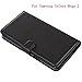 Samsung Galaxy Mega 2 Case, AMASELL PU Leather Wallet Flip Open Pocket ID Credit Card Holders/Cash Slots Case Cover for Samsung SM-G750F, Samsung SM-G7508Q, Black